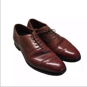Grenson Leather Oxford Dress Shoes Lace Up Brown Sz 11
